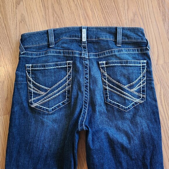 ARIAT REAL DENIM PERFECT RISE REAL LEXIE BOOTCUT JEANS WESTERN STRETCH DENIM 32R - Picture 5 of 7